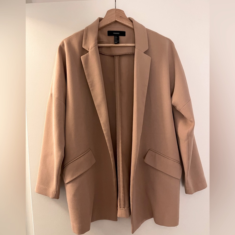 Light camel/tan oversized blazer - Forever 21 women’s small